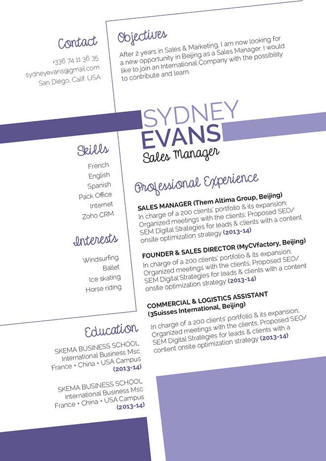 Resume preview